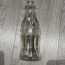 Genuine Vintage Coca Cola Clear Glass Bottle Hobbleskirt Contour 200mm