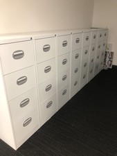 22 - SILVERLINE KONTRAX FILING CABINETS MATCHING ( RARE ) GREY WITH KEYS - VGC