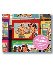 Gay postcard gift set: 21 original vintage-style "saucy seaside postcards"