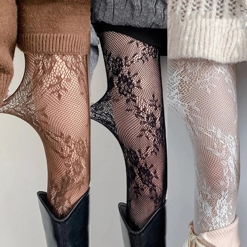 Women lace mesh tights - women's,