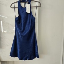 Zara Blue Satin Mini Dress
