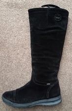 Black Suede Lined Gore - Tex  Boots Size 5.5 From Hogl VGC