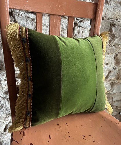 Handmade cushion with silk - handmade,