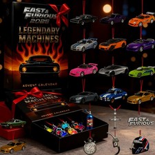 24 Days Fast & Furious Advent Calendar Blind Box Advent Calendar 2D Pendant Gift