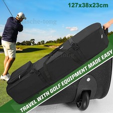 Heavy Duty Padded Golf  Travel Bags Storage Cover Case with Wheels Holiday Black