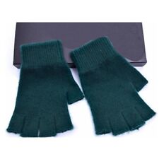 Half Finger Fingerless Gloves Pure Merino Wool Man Men Woman Women Mittens