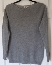 BARTOLINI Ladies  Pure cashmere scoop  Neck Grey  long sleeve jumper sz M
