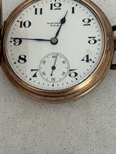 Waltham USA Antique STAR Gold-Plated Full Hunter Pocket Watch
