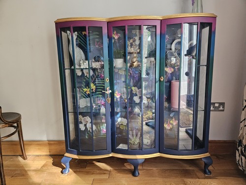 Vintage upcycled curved glass - vintage,