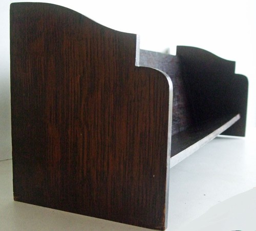 Antique oak book trough rest - book,