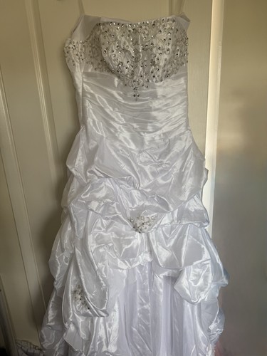 Wedding dress size white - dress,