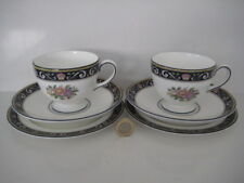 2 X WEDGWOOD RUNNYMEDE ENGLAND TEA SERVICE FINE BONE CHINA CUP SAUCER PLATE TRIO