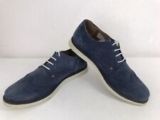 Twisted Soul Blue Nubuck Suede Leather  WingTip Brogues Flat Lace Up Shoes 9