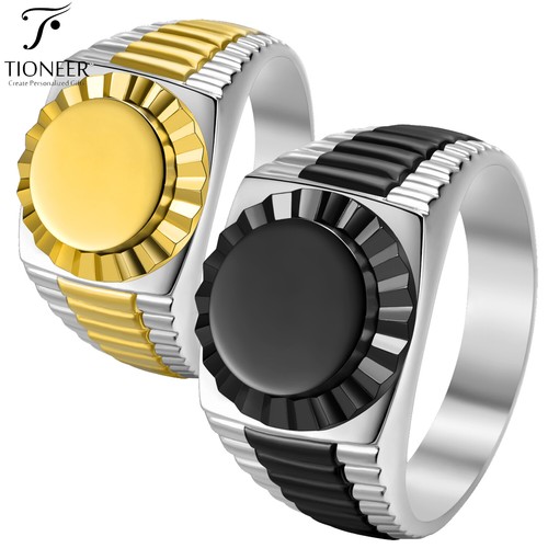 Classic rolex style ring 316l - rolex,