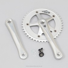 Sugino Pista (RD2) Silver NOS Crankset - 170 mm Track Classic 2000s Chainset