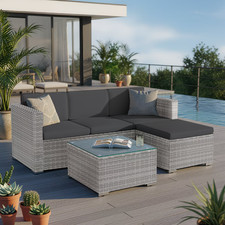 rattan garden furniture corner