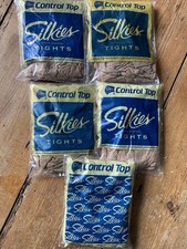 Silkies Control Top Tights X 5 New Large Shade 731