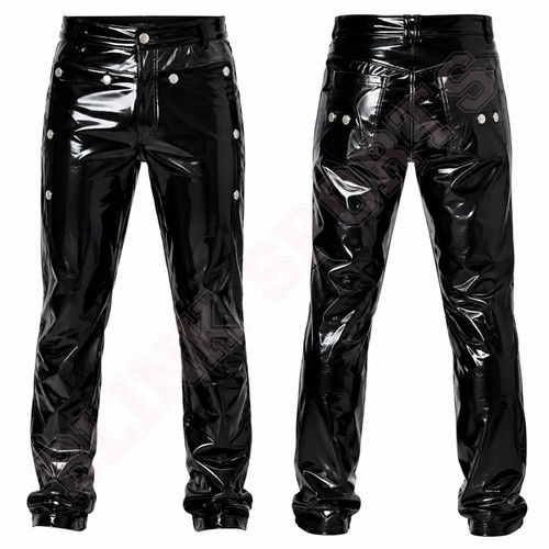 Mens black pvc gothic - black,