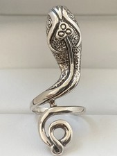 Sterling Silver 925 Snake Ring Climbing Snake Ring 4.5cm Size L