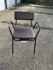 Aidapt Essex Height Adjustable Bedside Commode Chair 5L Bucket Mobility Aid