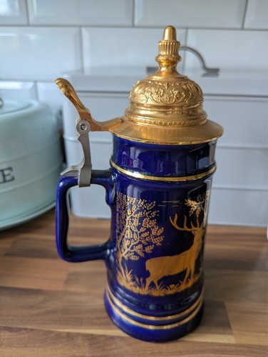 German beer stein with lid - ., no