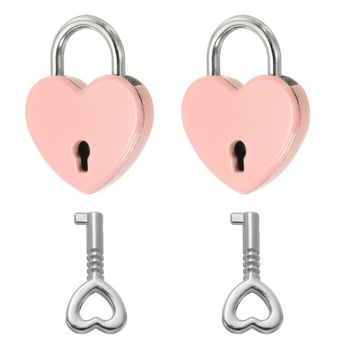 Mini heart lock with key - heart,