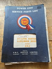 1965 BMC 3.4 Litre Type 34J 4-cyl Diesel Engine Power Unit Service Parts List 