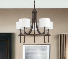 Brown Candle Style Five Light
