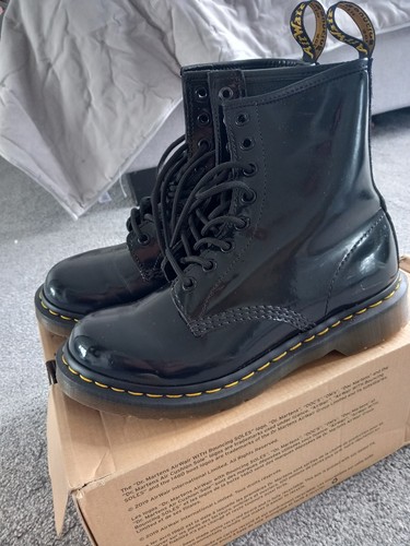 Martens ladies black patent - ladies,