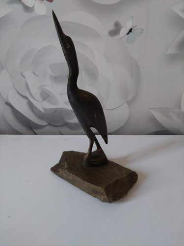Vintage mid century carved - -,