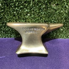 Vintage Small Brass Cockingtons Forge  Anvil Paper Weight Jewellers Tool Mancave