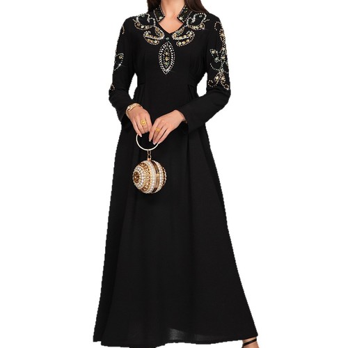 Rhinestone abaya dubai kaftan - abaya,