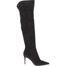 Gianvito Rossi Womens Jules Over the Knee Boot Black Suede Stiletto EU41 RRP1590