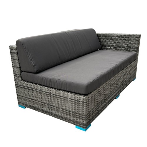 Grey rattan sofa set - rattan,