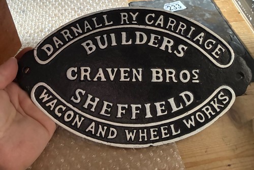 Cast metal railway - metal, sign