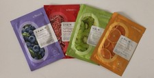 4x Fruit Beauty Sheet Masks