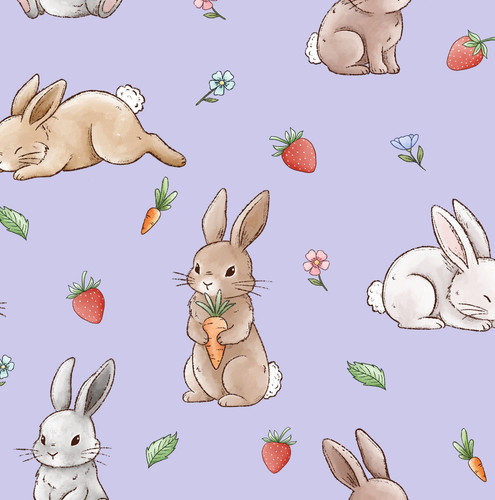 Bunnies berries sewing - bunnies, berries!