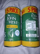 John West Tuna in Sunflower oil-2 Pack of 5=10tins x 132=1.320 Kg .Free P&P.