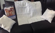 2 White Chair Covers Long back