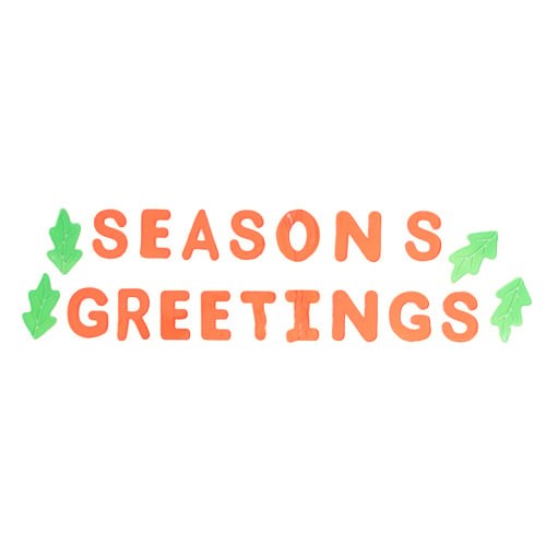 Season greetings with trees - greetings,