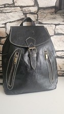   Real Leather Backpack Rucksack Bag Womens Mens Browne Black UK sell *Handmade*