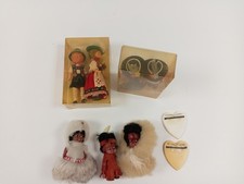 Vintage Ethnic Dolls Bundle with Traditional Costumes and Display Boxes