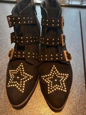 Ladies /girls Faux Swede Ankle Boots Size 4