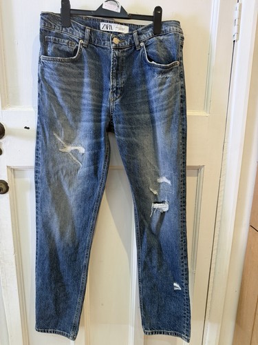 Zara men navy blue denim - men's,