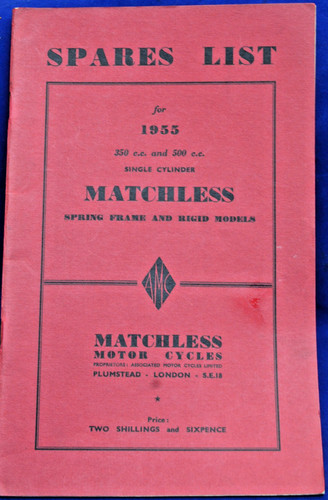 Original 1955 matchless spares - 1955,
