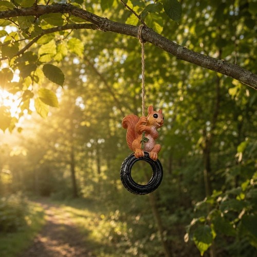Garden resin tire squirrel - garden,