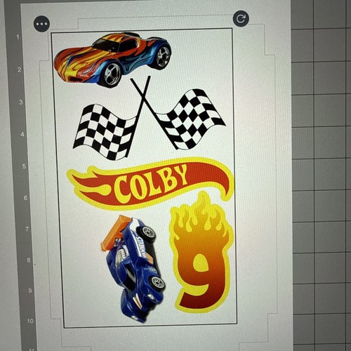 Personalised hot wheels icing