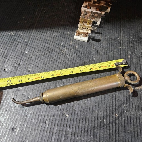 Antique brass injector - brass,