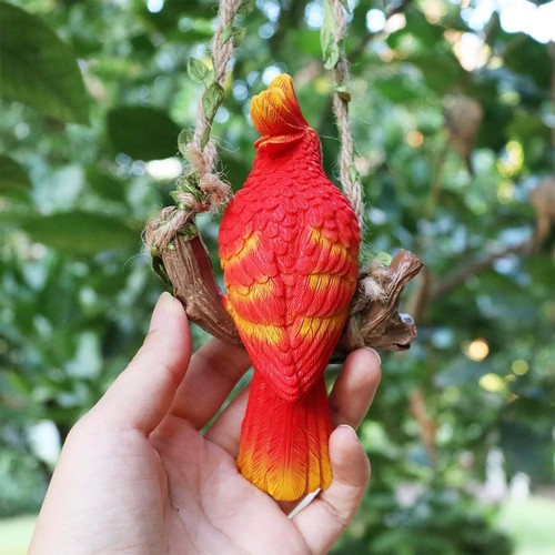 Resin hanging parrot garden - hanging,
