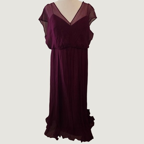 Amsale silk dress gown - dress, chiffon